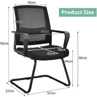 ProMotion Setti 2 toimistotuolia 60x54,5x94cm, musta väri