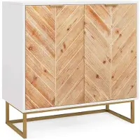 ProMotion Kaappi 80x40x80cm, valkoinen/vaaleanruskea