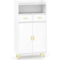 ProMotion Kaappi 60x30x113cm, valkoinen/kultainen väri