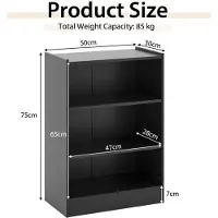 ProMotion Pystytettava hylly 50x30x75cm, mustan värinen
