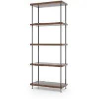 ProMotion Seisova hylly 60x29,5x147 cm, ruskea/musta väri