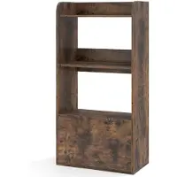 ProMotion Seinässä seisova hylly 55x29x105cm, ruskea