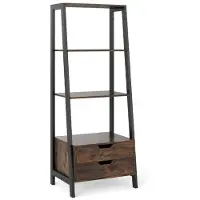 ProMotion Vapaa seisova hylly 52x40x134cm, musta/ruskea väri