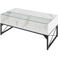 ProMotion Sohvapöytä 105x55x50 cm, valkoinen/musta