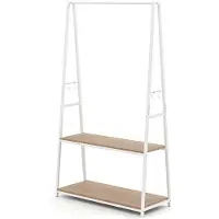 ProMotion Vaateteline 94x40x171cm, valkoinen/ruskea