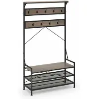 ProMotion Vaateripustin 102x40x184cm, musta/ruskea