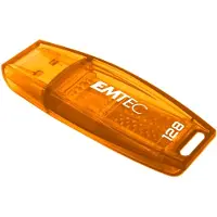 Emtec C410, 128 GB, USB A-tyyppi, 2.0, Suojus, Oranssi (ECMMD128G2C410)