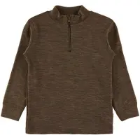 Joha Paita Half-Zip Merinovilla, Dark Brown, 160