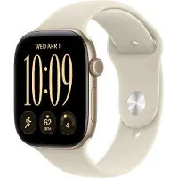 Apple Watch Series 12 (GPS) 46 mm vaalea kulta alumiinikuori ja hiekka urheiluranneke, M/L