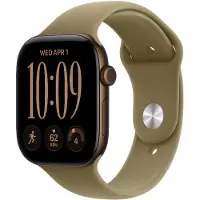Apple Watch Series 12 GPS 46mm Dark Bronze Aluminium - Olive Sport Band - Small/Medium