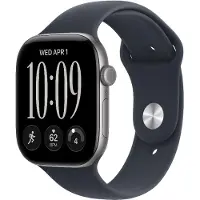 Apple Watch Series 12 GPS 46 mm tähtiharmaa alumiini, musteensininen Urheiluranneke - S/M