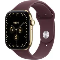 Apple Watch Series 12 GPS + Cellular 46 mm kiiltokulta titaani, viininpunainen Urheiluranneke - S/M