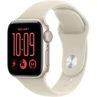 Apple Watch SE 3 GPS 40 mm tähtivalkea alumiini, hiekanvärinen Urheiluranneke - M/L