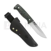 Peltonen Knives Peltonen M07 Full Tang with Leather Sheath - Green Micarta