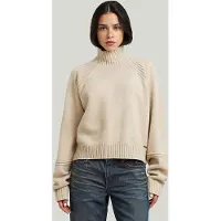 G-Star Heavy Moto Turtle Knit - Beige - Women