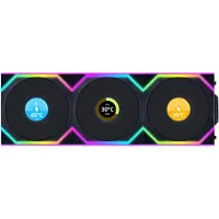 Lian Li UNI FAN SL Wireless LCD Reverse Blade - Triple Pack, 120mm ARGB PWM -laitetuuletinsarja, musta