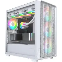 Montech X5M -micro-ATX-kotelo RGB-valaistuksella, musta/valkoinen