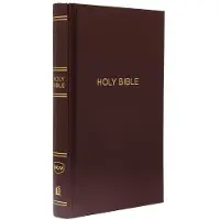 Thomas Nelson NKJV, Pew Bible, Hardcover, Burgundy, Red Letter, Comfort Print: Holy Bible, New King James Version
