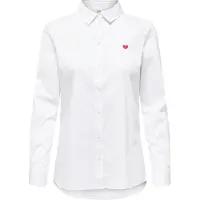 JDY Jdymio L/S Embroidery Shirt Wvn Noos - White - 42