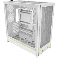 Montech HS01 Mesh -miditornikotelo ikkunalla ja RGB-valaistuksella, valkoinen