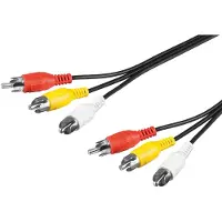 Wentronic RCA (Cinch) x3 - RCA (Cinch) x3 2m cable black (50381)