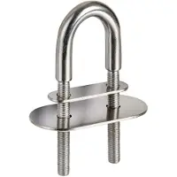 Osculati Ruostumaton Teräs U-pultti 2 Lautasella 80x40 Mm 110 Mm 5 Yksiköt