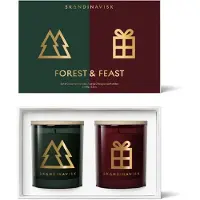 Skandinavisk Forest & Feast tuoksukynttilä lahjasetti 2 kpl 65 g