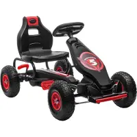 Aosom Lasten auto Homcom 121x58x61cm, musta/punainen