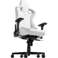 Noblechairs EPIC Gaming Chair - White Edition, keinonahkaverhoiltu pelituoli, valkoinen/musta