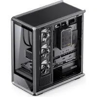 Jonsbo D401, Tower, PC, Musta, ATX, mikro ATX, Mini-ITX, Terästä, Akryylinitriilibutadieenistyreeni (ABS), Muovi, Karkaistu lasi, 16,9 cm (D401 BLACK)