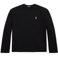 Ralph Lauren for woman. 211967105002 Black cotton jersey knit t-shirt (XL), Casual, Long sleeve