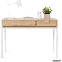Hobby Hall Tietokonepöytä Zentia, 100x45x80,5 cm, ruskea/valkoinen