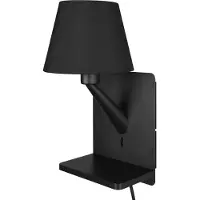TRIO Comfort seinävalaisin E14 31cm musta latausasemalla