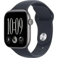 Apple Watch Series 12 GPS + Cellular 42 mm tähtiharmaa alumiini, musteensininen Urheiluranneke - S/M
