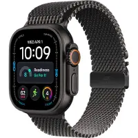 Apple Watch Ultra 4 GPS + Cellular 49 mm musta titaanikuori ja mustatitaaninen milanolaisranneke - M