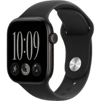 Apple Watch Series 12 GPS 42 mm musta alumiinikuori ja musta urheiluranneke - S/M