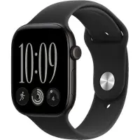 Apple Watch Series 12 GPS 46 mm musta alumiinikuori ja musta urheiluranneke - M/L