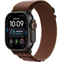 Apple Watch Ultra 4 GPS + Cellular 49 mm musta titaanikuori ja viininpunainen Alpine-ranneke - M