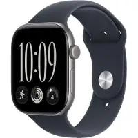 Apple Watch Series 12 GPS + Cellular 46 mm tähtiharmaa alumiini, musteensininen Urheiluranneke - M/L