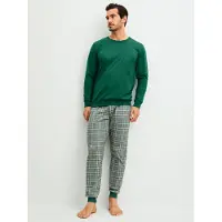Calida Pitkä pyjama kuusi / pastellinvihreä / vaaleanvihreä / karhunvatukka