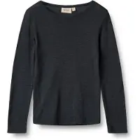 Wheat T-paita L/S Alfie Navy 116 cm Laivastonsininen 116 cm Pojat, Tytöt