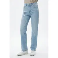 Calvin Klein Jeans Farkut 'High Rise Straight' sininen