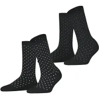 Esprit Socks Fine Dot 2-Pack Sustainable With Pattern - Black - 39-42