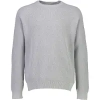 Lindbergh Ribbed L/S O-Neck Knitribbed L/S O-Neck Knit - Grey - L