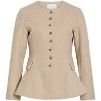 Vila Vizikka L/S Waist Jacket/Bfs - Beige - 34