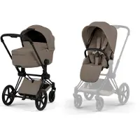 Cybex Priam yhdistelmävaunut Matt Black / Coconut Brown