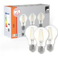 Eglo LED-lamppu A60 Standard 7W/827 806 lumen clear 3-pack E27