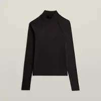 G-Star Slim Rib Mock Neck - Black - Women