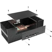 Akasa Fanless case, NUC 14 Pro, Revel Canyon, Intel CPU, M.2 SSD heatsink,40 W thermal,28L (A-NUC101-M1B)