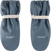 CeLaVi Padded Pu-Mittens W.fleece - Blue - 0-2Y